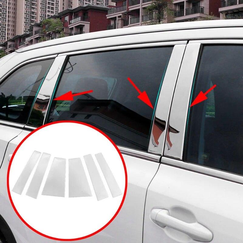 Дверь автомобиля, окно, колонна, стойка, накладка, хромированная Стайлинг для Toyota Highlander Kluger 2014 2015 2016 2017 2018 2019