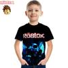 Летняя детская футболка Roblox Одежда для мальчиков Девочки Аниме Игра Короткий рукав