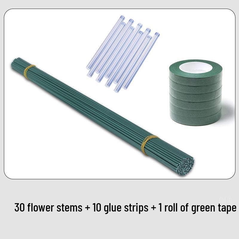 Thickened White Chenille Pipe Cleaners - Mixed Colors for DIY Bouquet Crafts