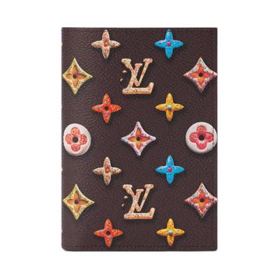 Monogram Donuts Холщовый держатель для паспорта с покрытием Унисекс аксессуары Шоколад M28281