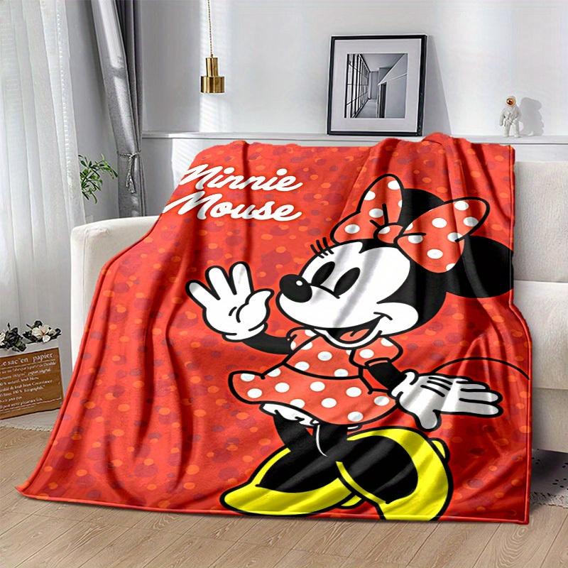 1pc, Minnie Mouse Inspired Blanket, Seasonal, Home Decor, Soft Flannel Throw Blanket, Versatile & Cozy for Bedroom, Living Room, Travel, Camping, Car