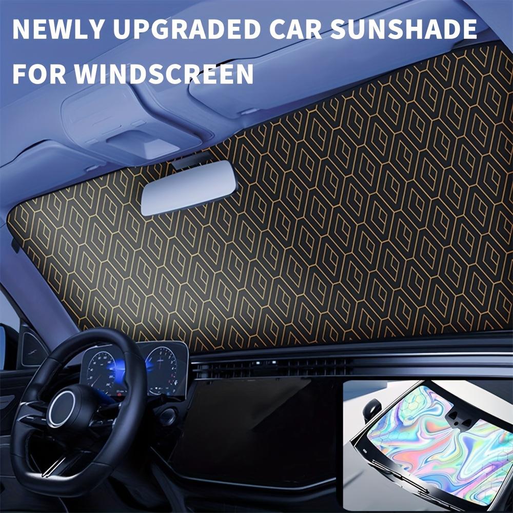 Car Windshield Laser Sunshade UPF 100 Plus UV Protection Foldable Front Window Sun Visor for SUV and MPV