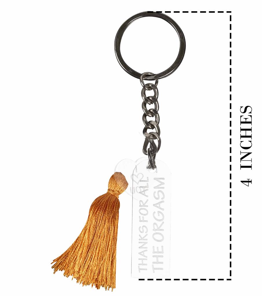 Inkdotpot Funny Keychain Naughty Gag Fiance Boyfriend Husband Hubby Gifts Thanks For All The Orgasms Keychain For Valentine'S