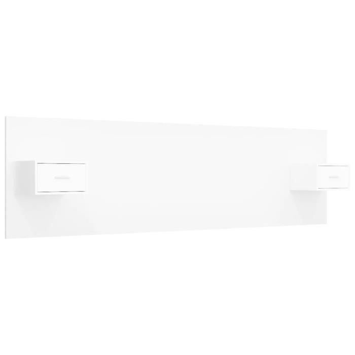VidaXL Headboard with Cabinets White Engineered Wood 3115724