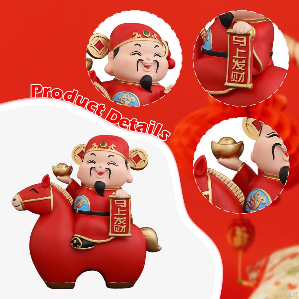 Статуэтка Китайская скульптура Фэн-шуй Настольное украшение Полимерная фигурка для офисного стола Центральные элементы