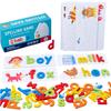 Montessori Alphabet Spelling Word Wooden Math Toys Kids Educational Teaching English Alphabet Cards Puzzle Game Learning Toys