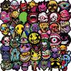50Pcs Cool Horror Skull Stickers Waterproof for Skateboard Guitar Car Skateboard Motorcycle Helmet Decals Graffiti Toys