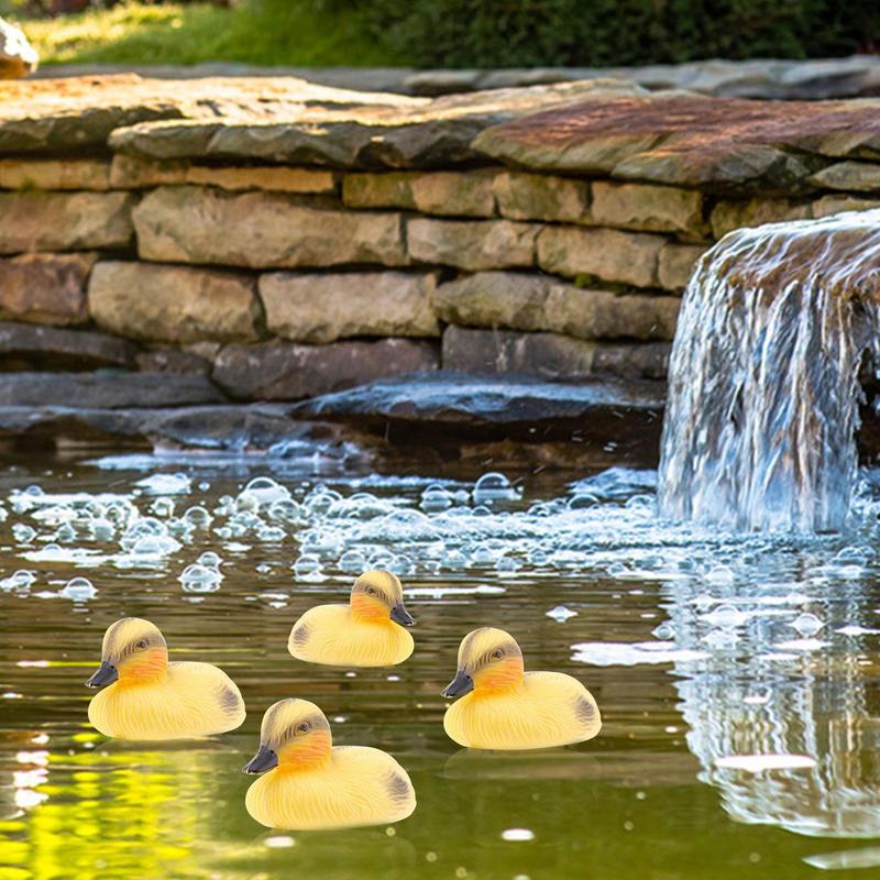 5pcs Duckling Decoy PE Fish Pond Ornament Floating Duck High Simulation Water Decoration Super Cute for Garden Yard Lawn Decor
