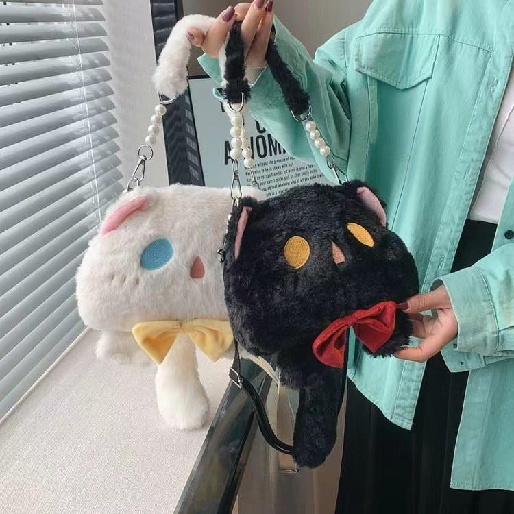 Cat Plush Cozy Handbags Single Shoulder Crossbody Bag Decoration Gifts Kids