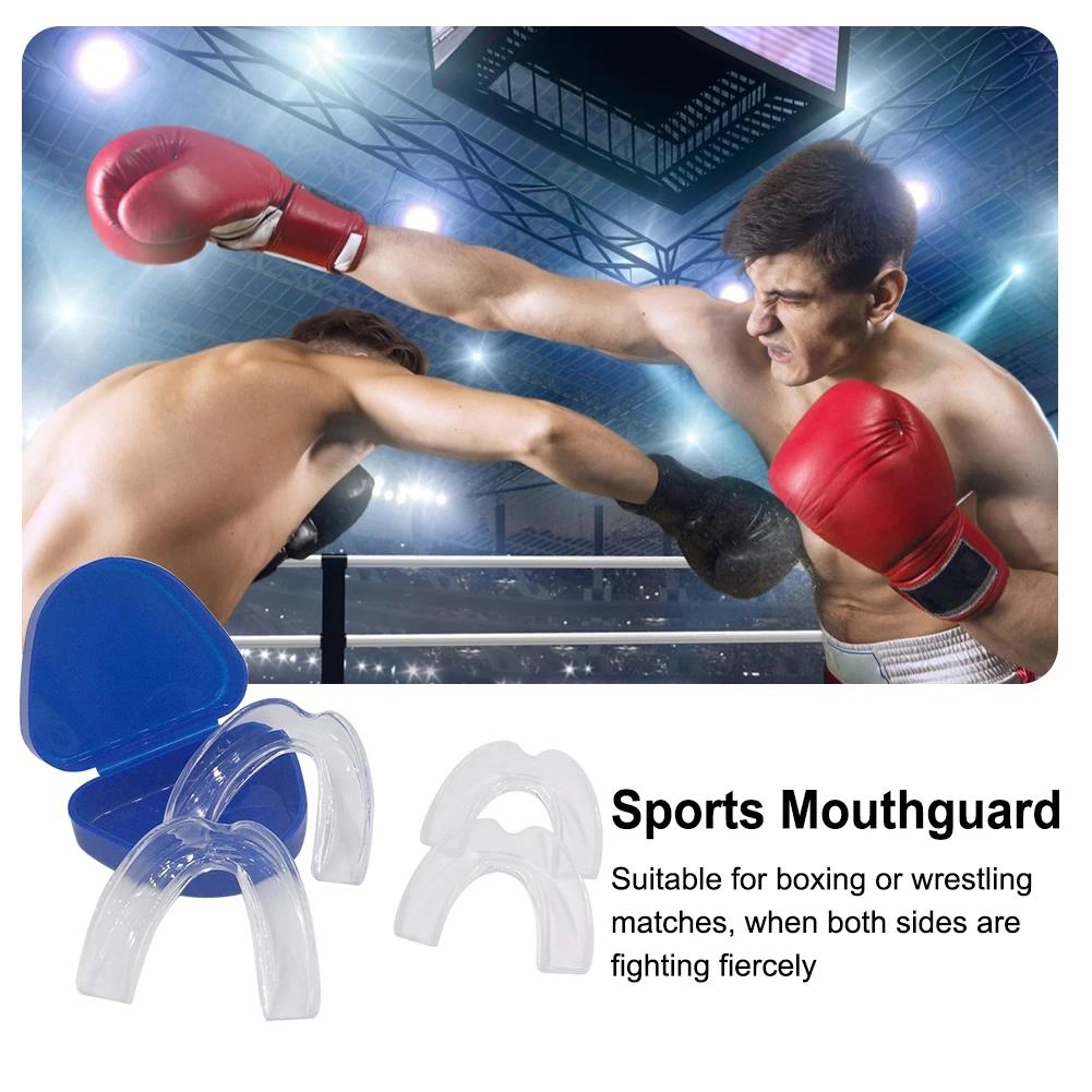4Pcs Teeth Protection with Storage Case Anti-Grinding Mouthguard Stop Bruxism Sports Mouth Guard for Teeth Clenching at Night 3
