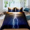 Natural Disaster Thunder and Lightning Dark Clouds Room Decoration Natural Landscape Duvet Cover for Kids Boys Girls Teens Adult