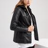 Women's Removable Hooded Faux Leather Jacket Motocross Racer Biker Double Zip Slim PU Motorcycle Short Moto Coat Classic Bomber Outerwear S-4XL
