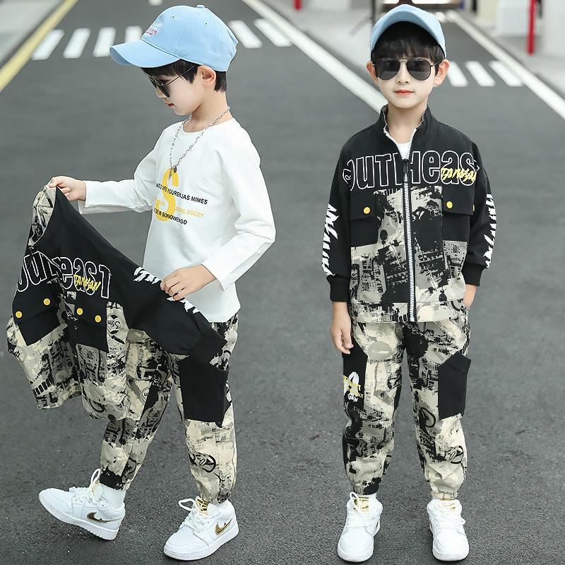 Детские костюмы, комплекты одежды для мальчиков и девочек, весенне-осенний детский спортивный костюм для мальчиков-подростков, школьная форма, детский комплект из двух предметов