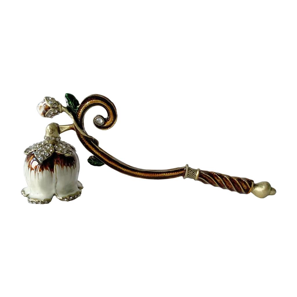 Vintage Metal Candle Snuffer - Hand-Painted Decorative Candle Extinguisher with Non-Slip Handle for Jar Candles Aromatherapy Candles Home Decor