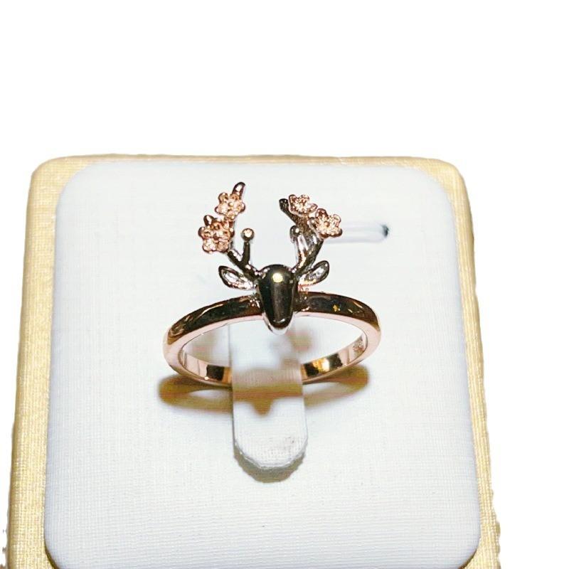 Европейский и американский сегмент золотых украшений Творческая личность Кольцо с изображением лося Защитное кольцо цвета