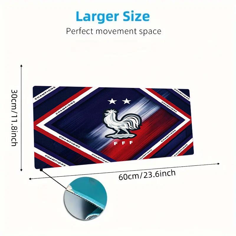 France FFF Color Mouse Pad Large Gaming Table Cushion Non-slip Laptop Tablet Big Mousepad XXL Mat Mini PC Playmat With Lock edge
