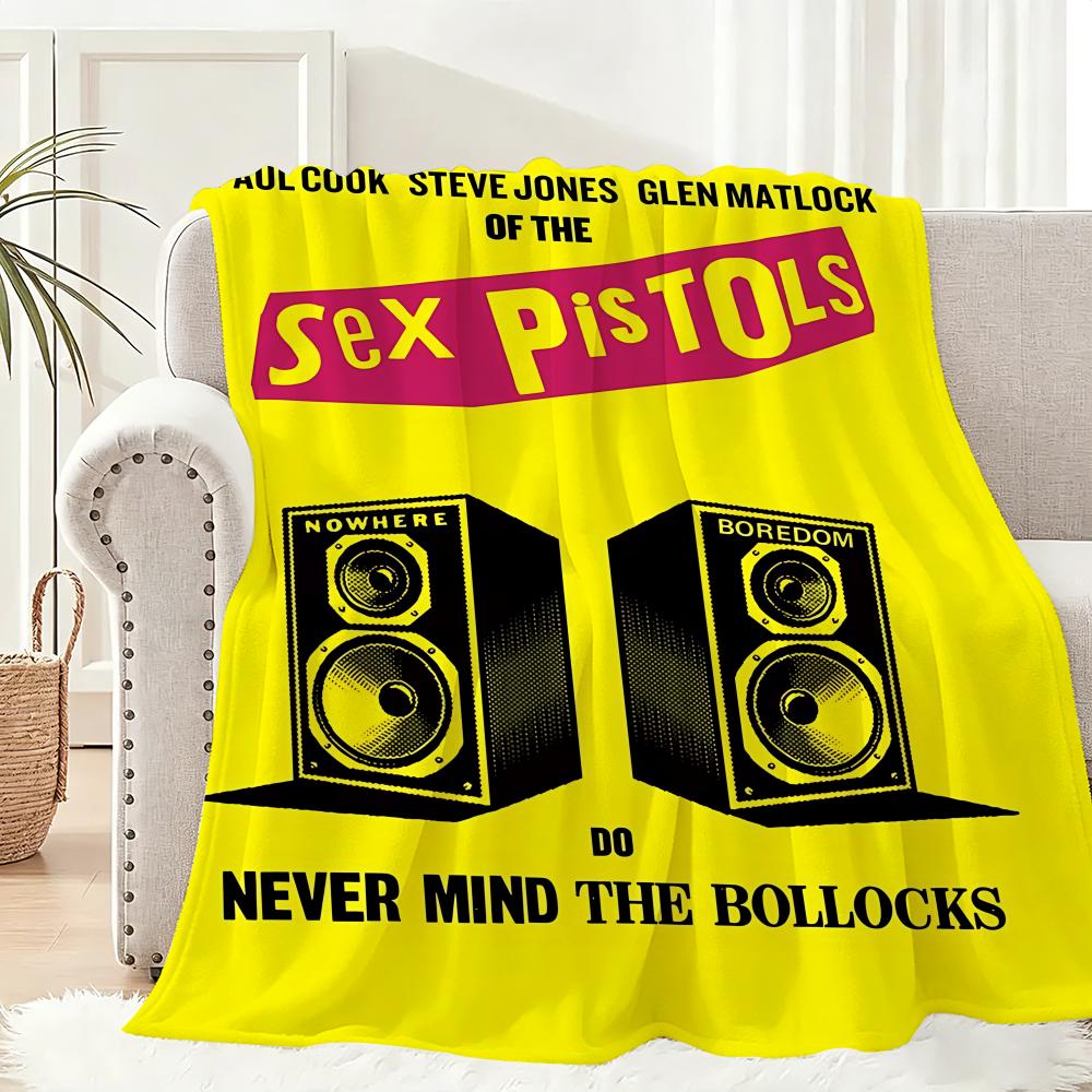 Rock Band S-Sex P-Pistols Легкое фланелевое одеяло 240 г Мягкое, приятное для кожи, для охлаждения летом