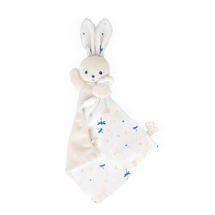 Doudou Lapin Blanc En Micro-velours - KALOO - Carre Douceur - 0 Mois Et Plus