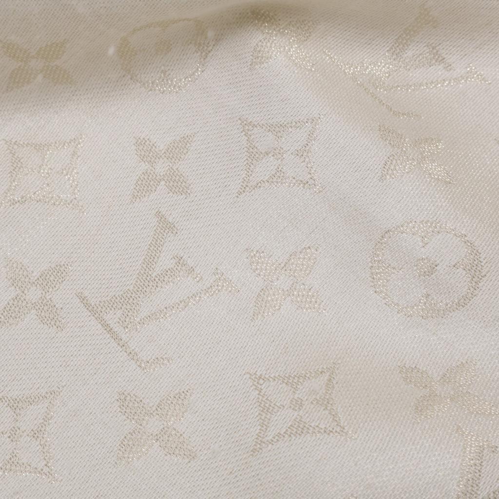 Louis Vuitton [/Domestic Genuine] 2023 M74026 Monogram Shine Fringe Shawl Stole BronUsed