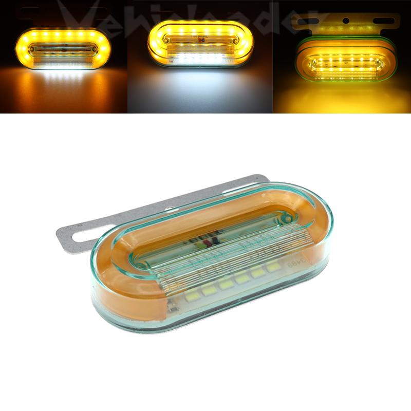 12V/24V 12 LED Car Truck Side Marker Lights Car External Lights Signal Indicator Lamp Warning Tail Light 3 Modes Trailer Lorry