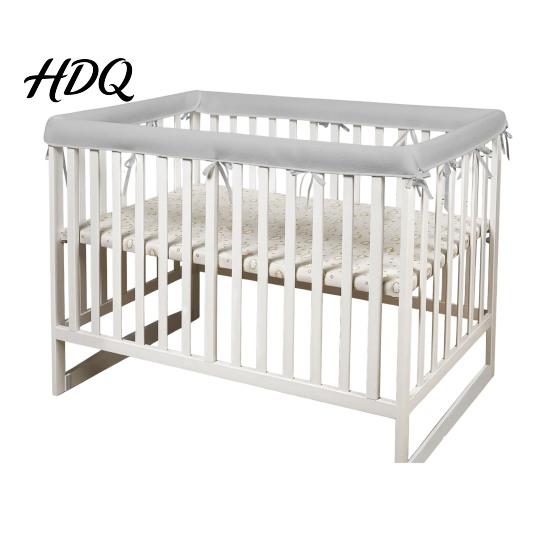Crib Bumper With Fixing Straps 1 Set Breathable Mesh Rail Cover Soft