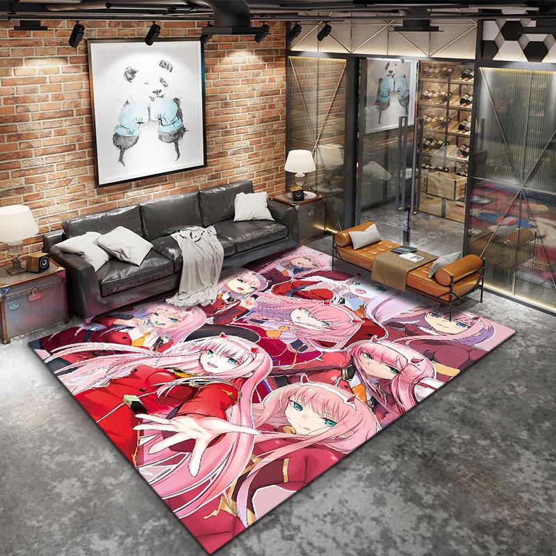 Franxx Zero Two Carpet Rug For Living Room Bedroom Home Sofa Decoration Kids Play Nonslip Floor Mat