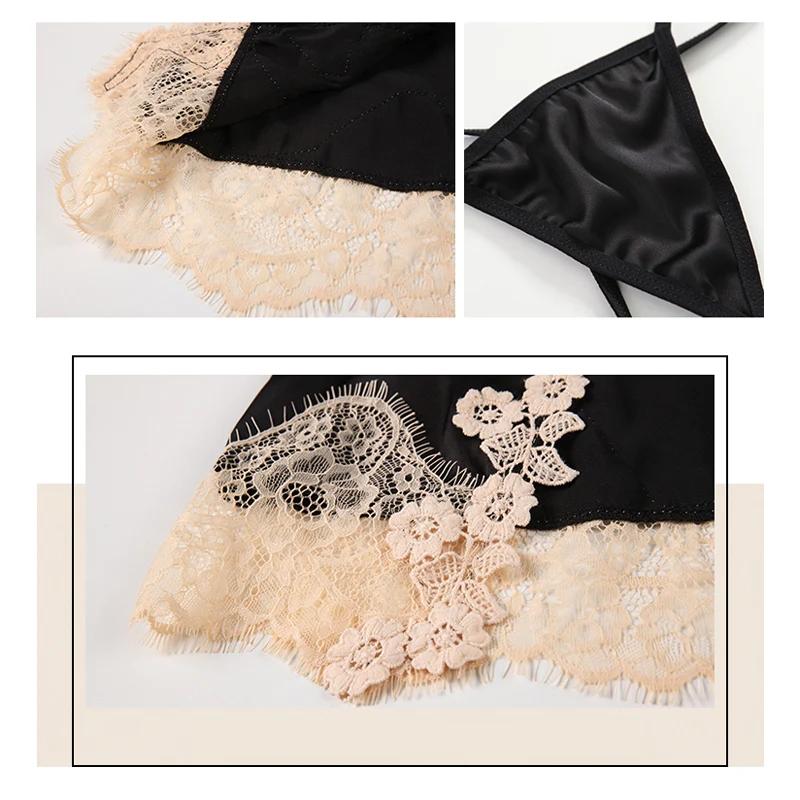 Пижамы женское нижнее белье новые сексуальные кружевные прозрачные горячие пижамы женские разрезные подтяжки ночная женская сексуальная пижама