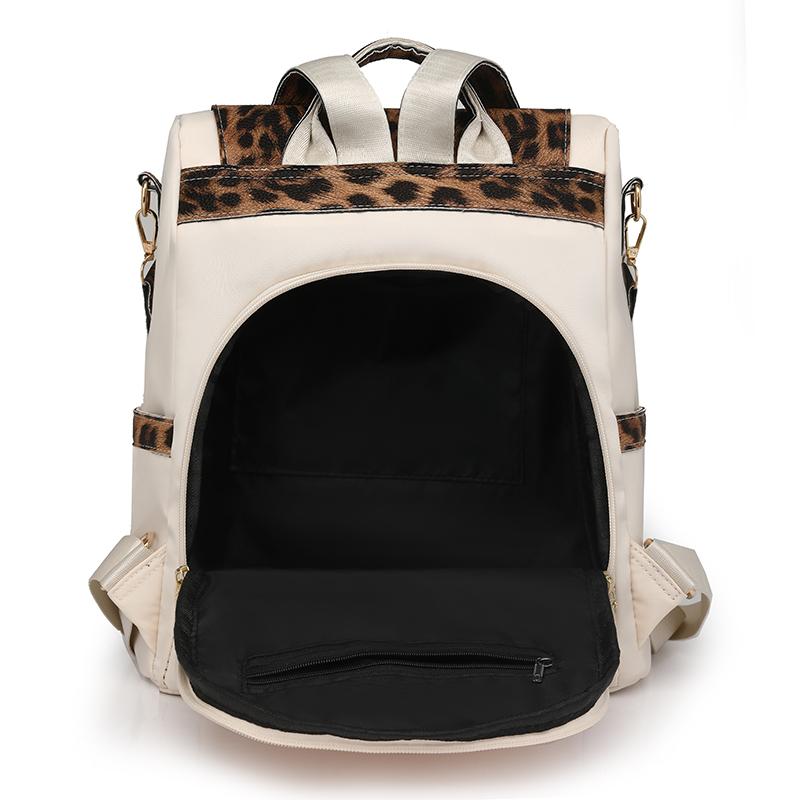 Рюкзак большой вместимости, женская сумка двойного назначения через плечо с леопардовым принтом, школьный рюкзак для школьников