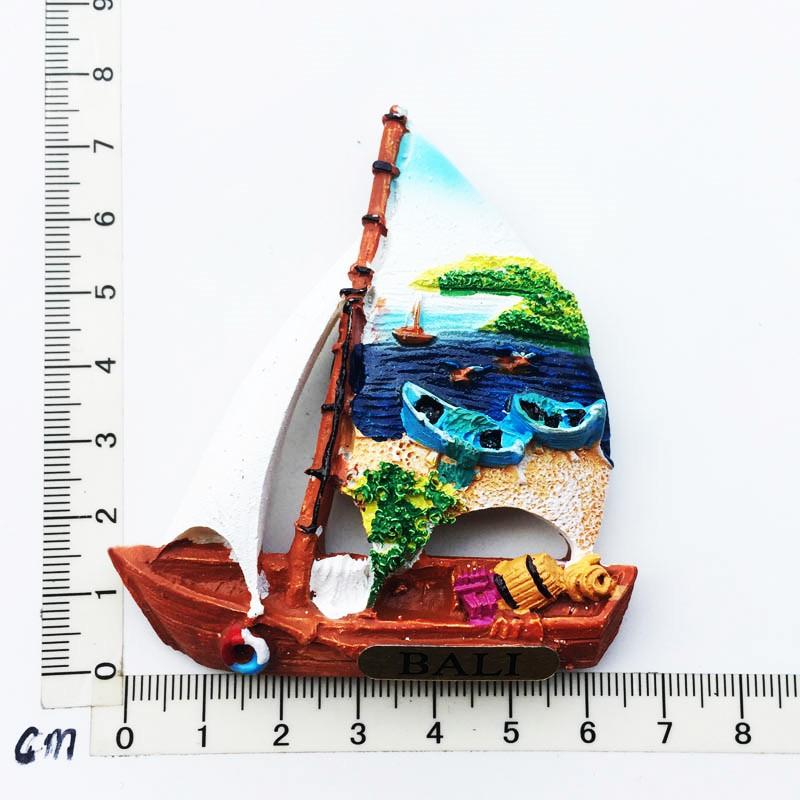 Магниты на холодильник в стиле Индонезии, сувенирные магнитные наклейки Бали, декоративные магниты на холодильник, креативные изделия из смолы