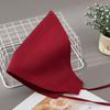 Треугольный платок на голову, однотонный тюрбан на шнуровке, однотонный пекари, бариста, повара, официантки, однотонная универсальная шляпа, головной убор
