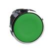 Covered push button drive with automatic return, green