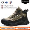 New Men Safety Shoes Rotating Button Work Sneakers Steel Toe Shoes Puncture-Proof Work Boots Protective Shoes Non-slip