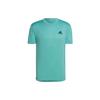 Alphabet Logo Print Round Neck Short Sleeve T-Shirt Men Tops Green HT9057