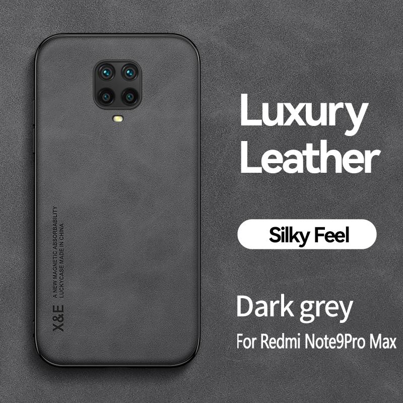 Для чехла Redmi Note 9 Роскошный магнитный держатель для автомобиля Пластина Чехол для телефона Для Xiaomi Redmi Note 9S 9 Pro Max PU кожа Мягкая задняя крышка