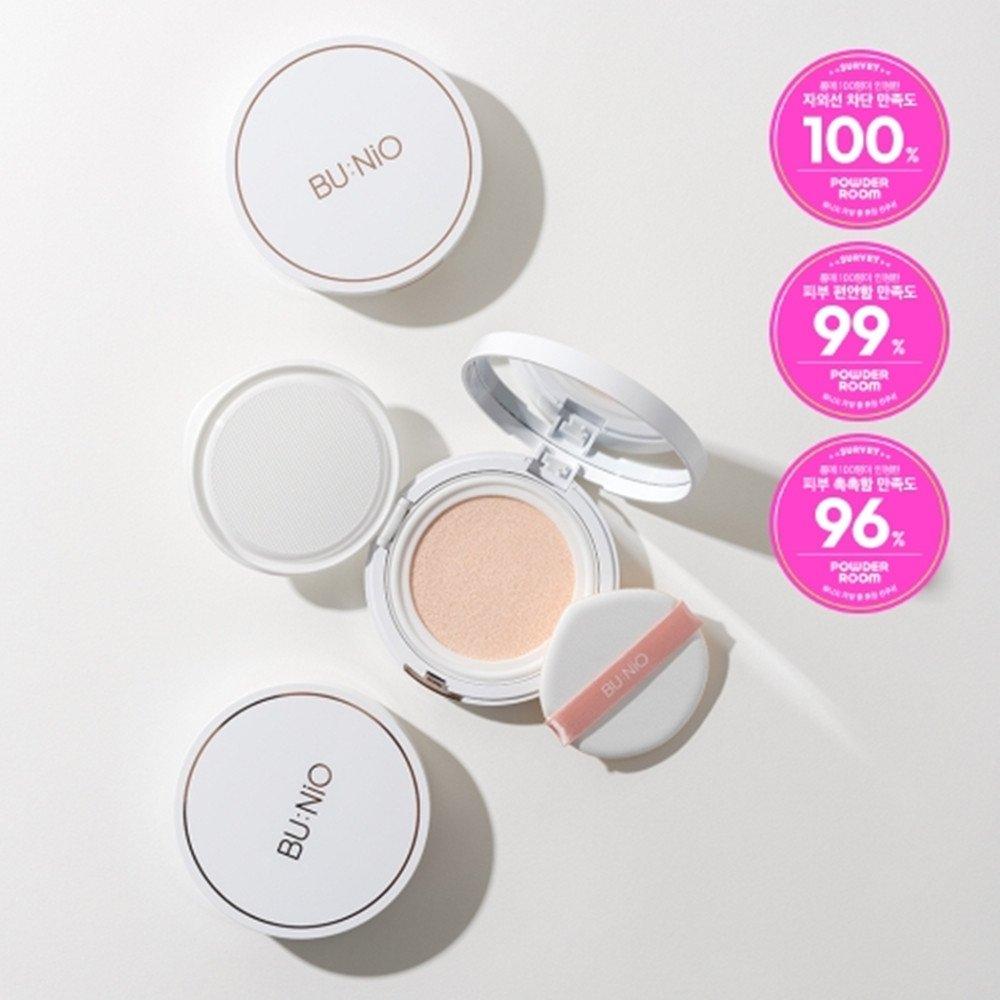 BU:NiO Calming Cool Tone-up Sun Cushion SPF50+ PA++++ 25g UV Protection, Whitening, Wrinkle Improvement Functionality