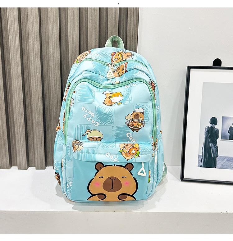 Рюкзак с принтом капибары, уличный, большой вместимости, дорожная сумка, школьный рюкзак, студенческий