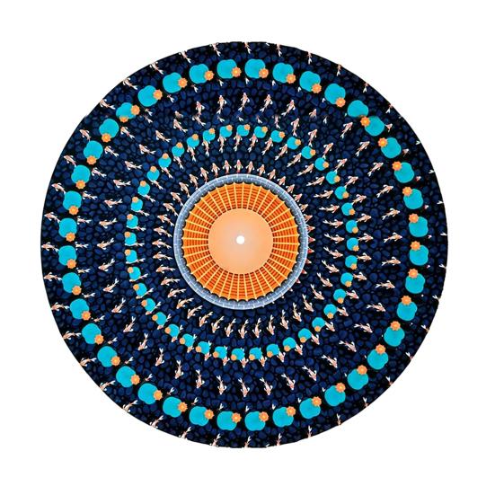 1/2 шт. Анимированный зоотропный слипмат 12 дюймов Матовый диск для проигрывателя с оптической иллюзией Анимированный виниловый слипмат с эффектом движения зоотропа Кинетический визуальный проигрыватель