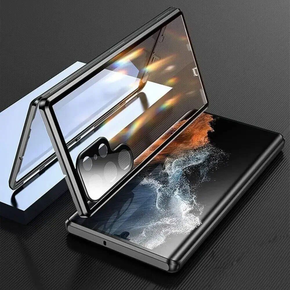 Magnetic Case for Xiaomi 15/ 15Pro/ Ultra/ 15T with Metal Frame Phone Bumpers Double Sided Tempered-Glass Full Lens Protection Cover