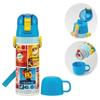 Children's Water Bottle, 2-Way, 470ml (Direct Drinking) or 430ml (Cup Drinking), Paw Patrol Design, Size 25, Boys, Stainless Steel, Insulated,