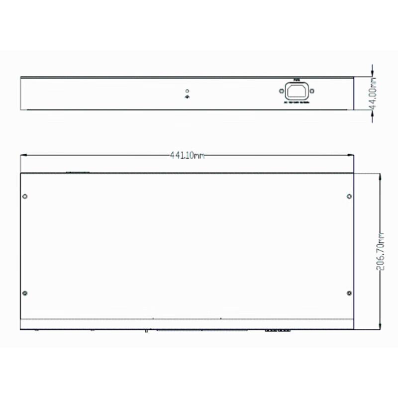 Hikvision 24-Port Gigabit Rack-Mount PoE Switch CN plug (adapter included)