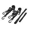 Daytona Motorcycle Tie Down Belt Sub Belt Set of 2 Ratchet Type Load Capacity 300kg Belt Width 25mm Black 42041