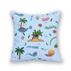 Office Sofa Cushion Cover Simple Cartoon Coconut Tree Tropical Plant Print Luxury Home Decoration Cushion Cover