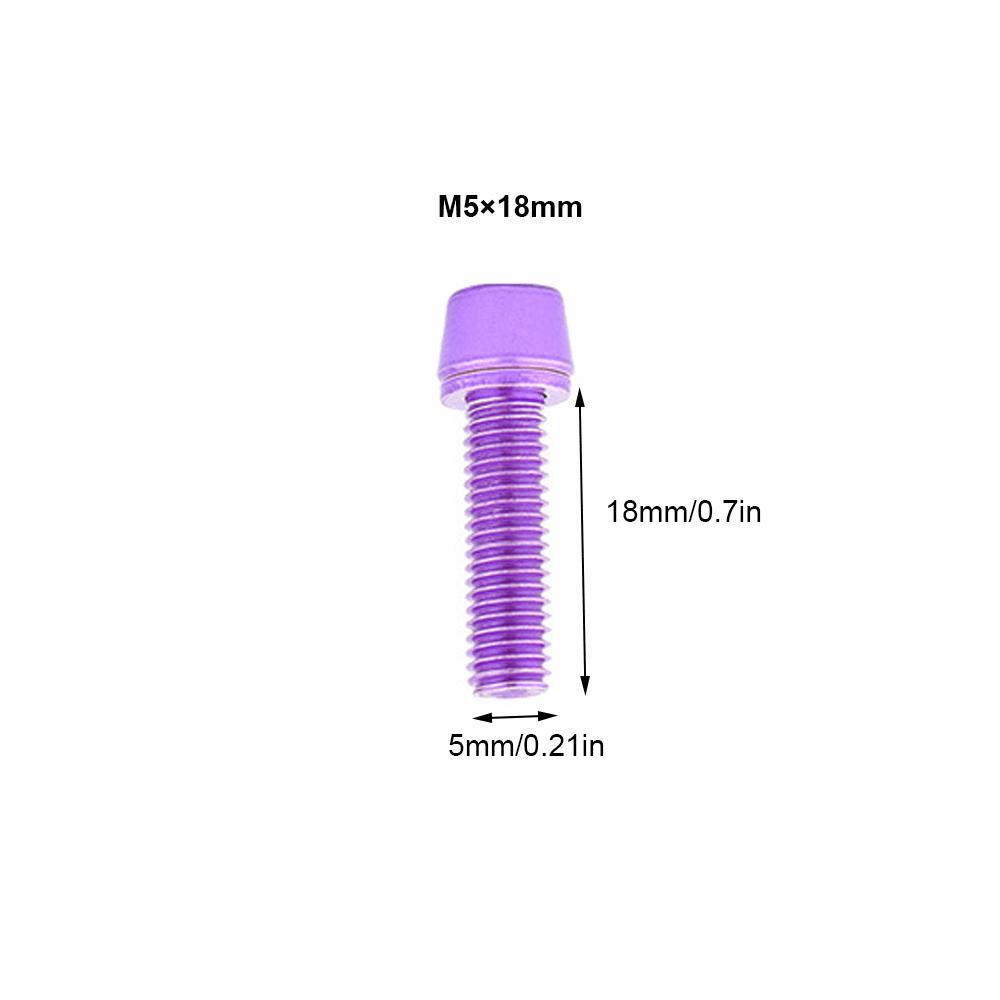 6 Pcs Stainless Steel Handlebar Screws with Washer Bike Stem Bolts for Bicycle Upgrade