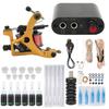 Complete Tattoo Kit Professional Tattoo Coils Machines Tattoo Needles 6 Inks Power Supply Foot Pedal