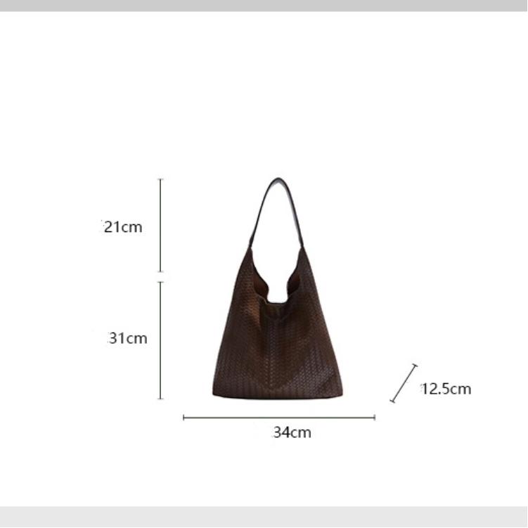 Fashion Women Shoulder Bag Large-capacity Leisure Commuting Bag with Pouch Top Handle Bag Trendy Satchel Hobo Bag Woven Tote Bag