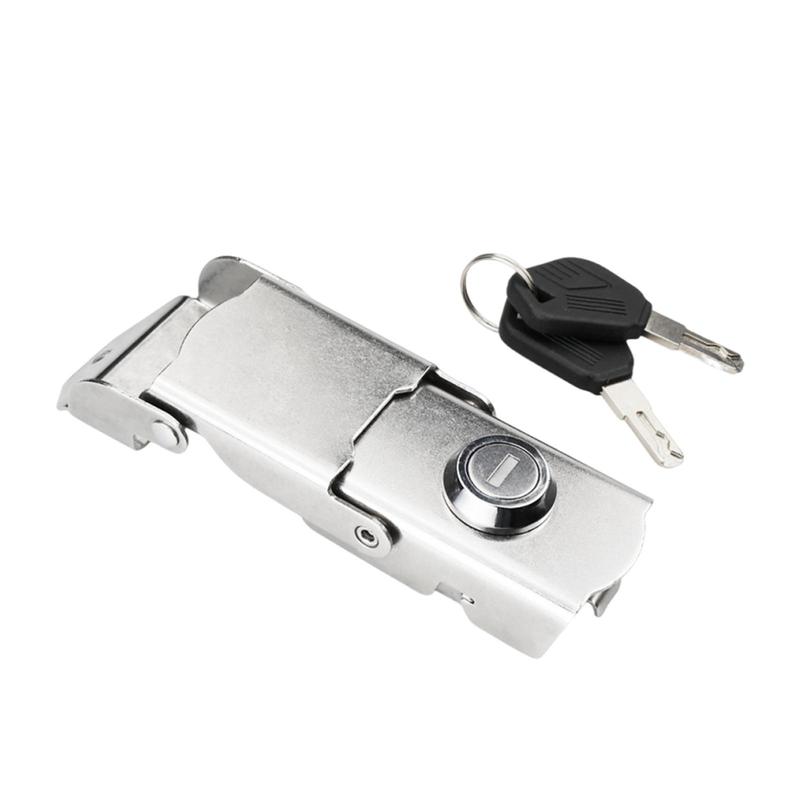 Stainless Steel Motorbike Rear Trunk Lock with 2 Keys Anti Theft Fittings for Scooter Storage Case