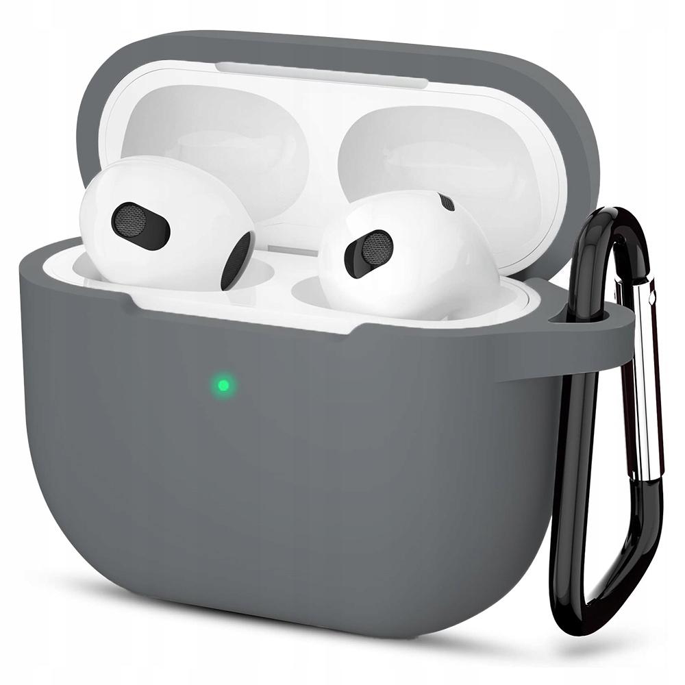 Ultra-Thin Case for Apple Airpods 3, Gray, Silicone