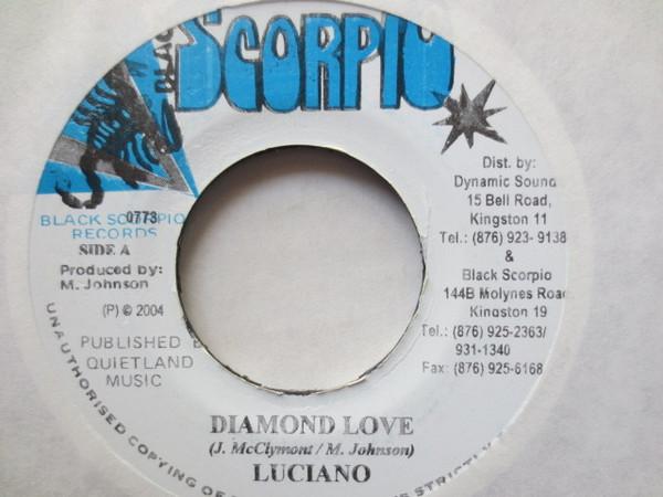 7-дюймовая пластинка LUCIANO - Diamond Love NONE Black Scorpio 2004 Ямайка Регги, Ска и Даб Б/у