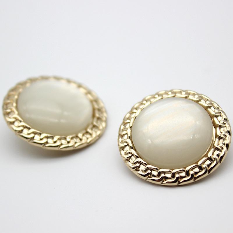 10pcs Pretty Plating Buttons Square Round Buttons Coat Windbreaker Sweater Accessories Various Styles DIY Sewing Supplies