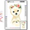 Popular 5D Diy Cross Stitch Cute Little Animals With Flowers Painting Full Drill Cross-Stitch Crafts Kit Wall Sticker Home Decor